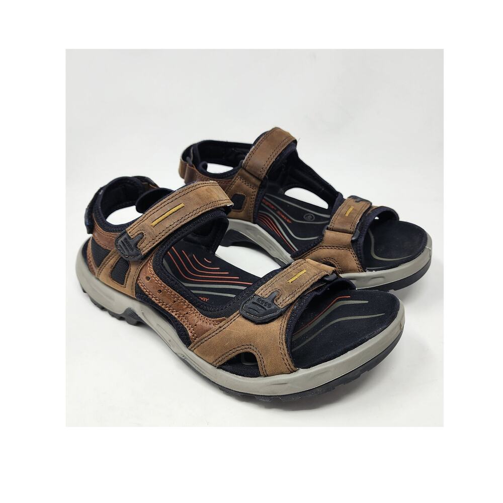 ECCO Offroad Hiking Sandal Men 12 Brown Nubuck Leather Comfort Shoes 06956456401